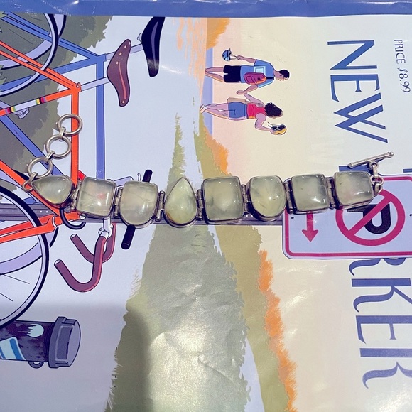 ⭐️ AMAZING ONE OF A KIND CITRINE NATURAL STONE HANDMADE BRACELET FROM AFRICA ⭐️ - Picture 2 of 7